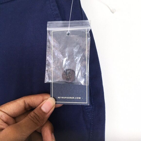 Reyn Spooner Women 12 Dobby Pants Navy Blue Chino Trousers Stretch Twill NEW - Picture 4 of 6